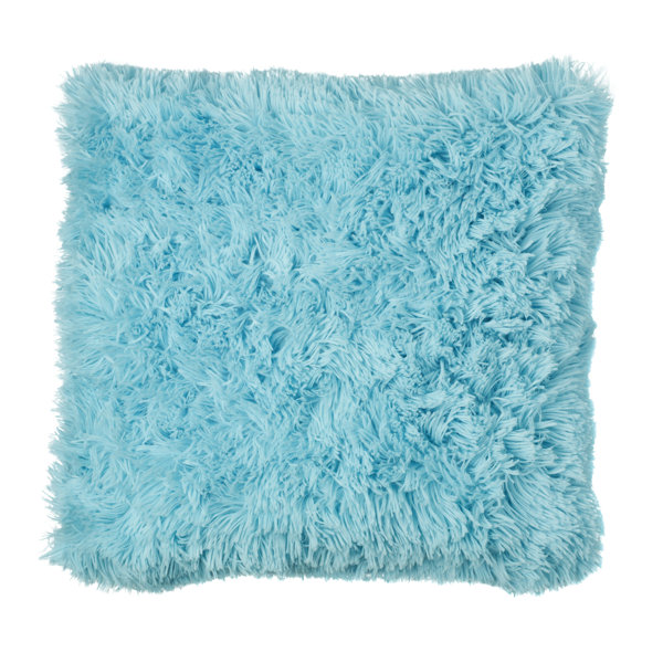 fluffy blue pillow