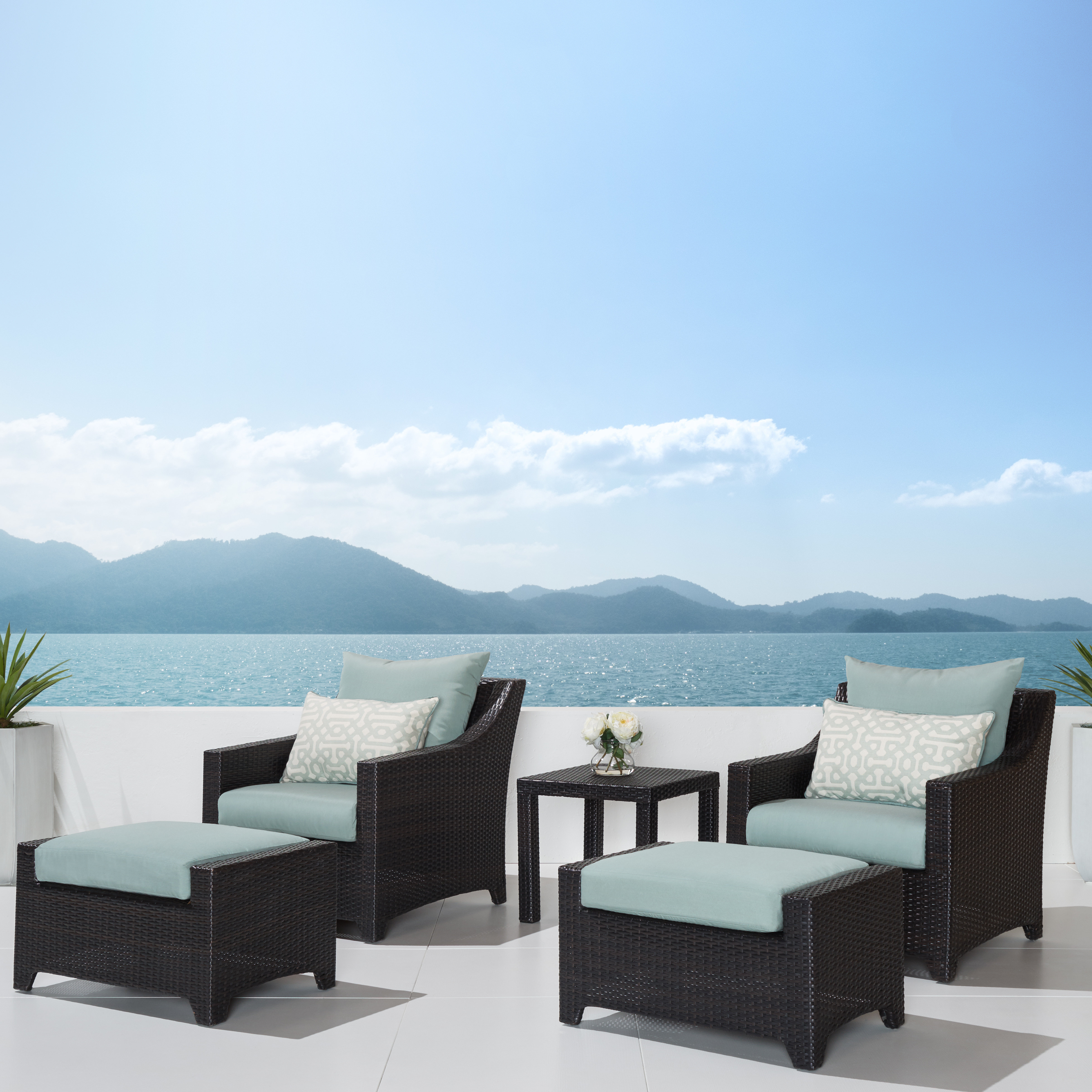 northridge 5 piece conversation set with cushions