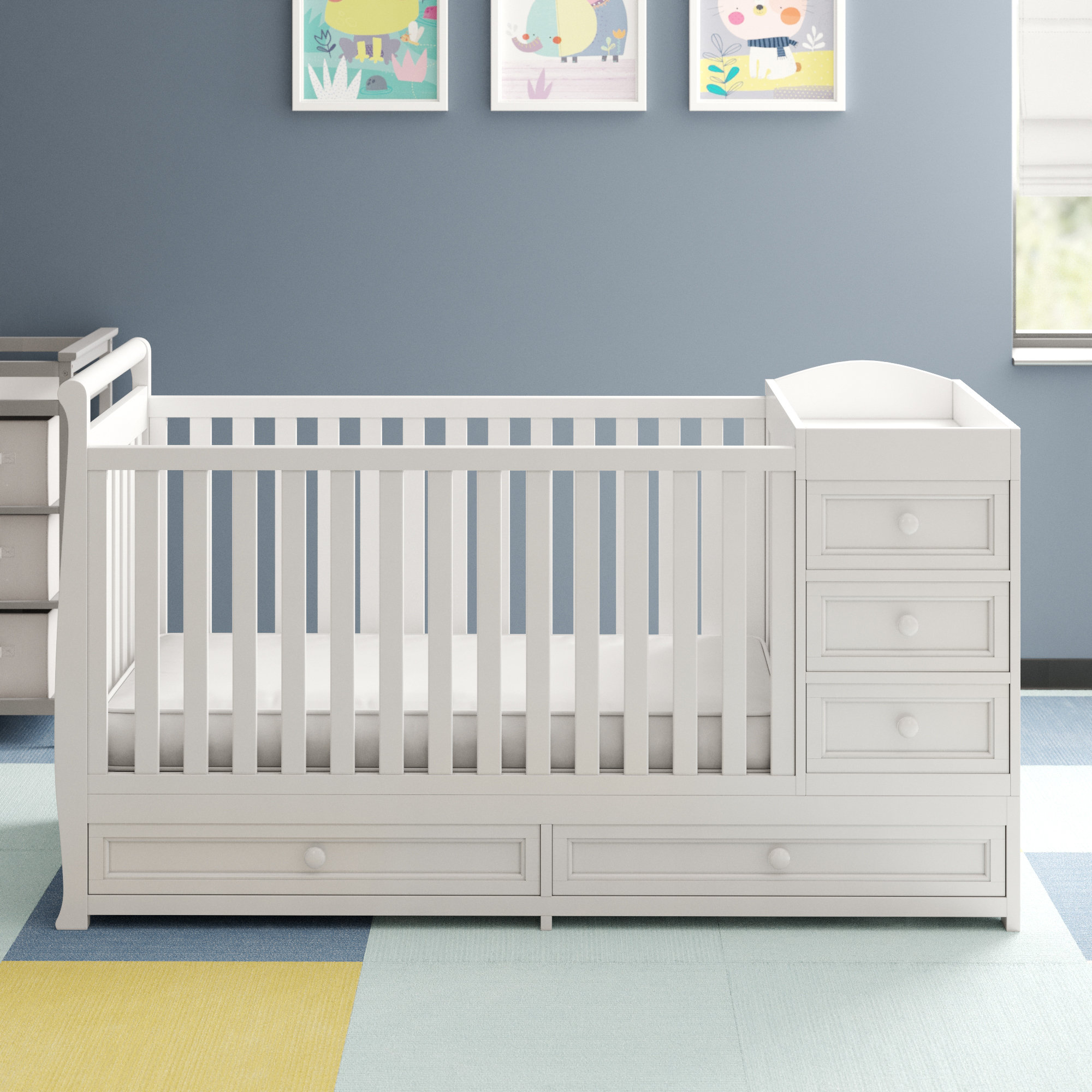 crib with bottom drawer