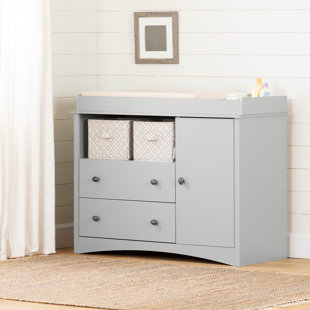 vintage gray changing table