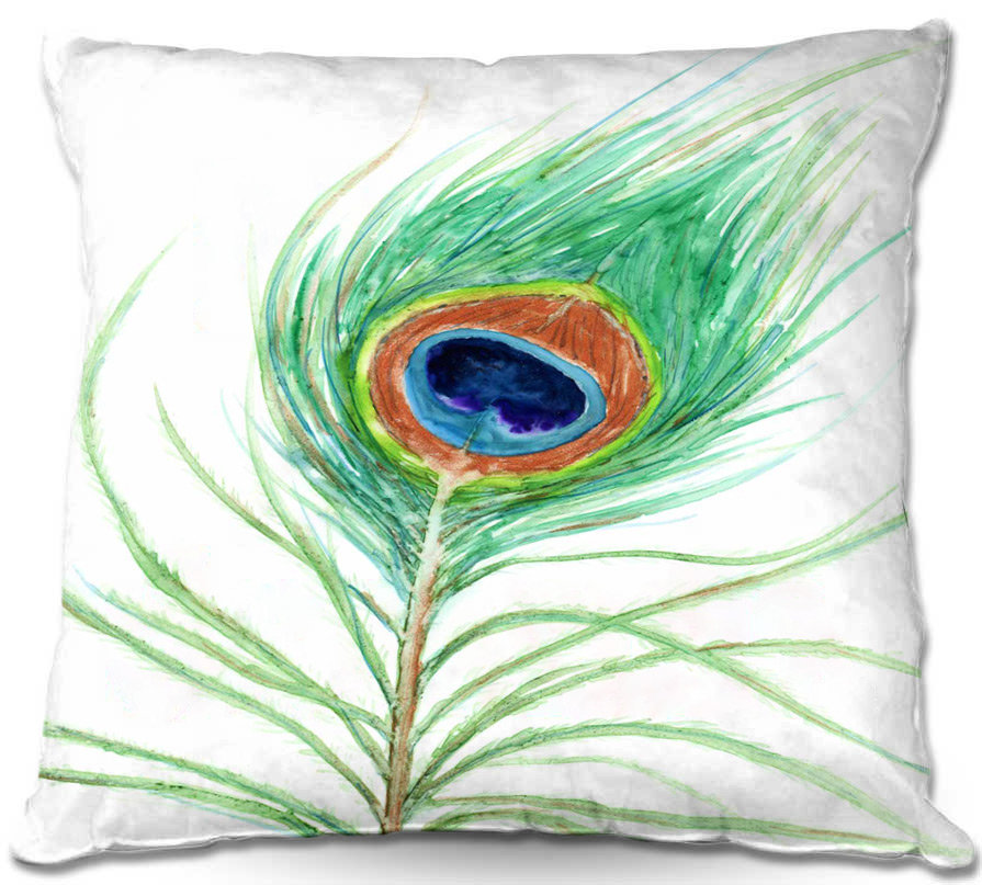peacock feather throw pillows