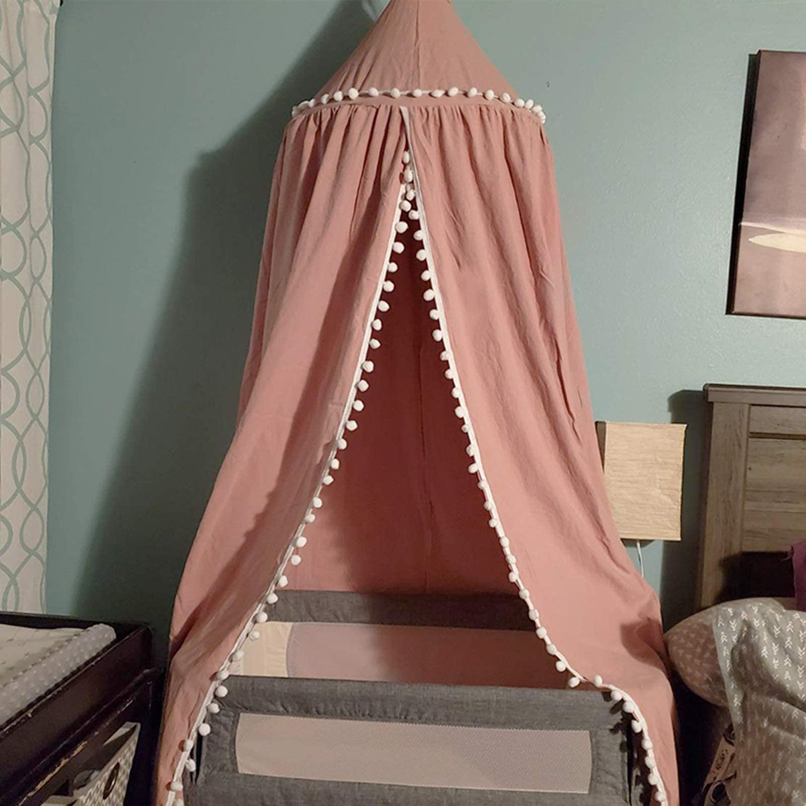 pink nursery canopy