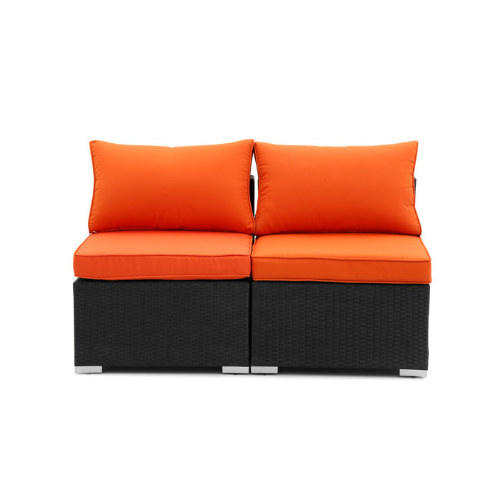 Sol 72 Outdoor Ronquillo 2 Piece Rattan Seating Group with Cushions