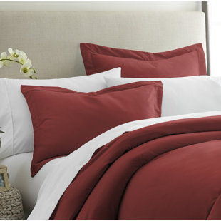 red euro pillow shams