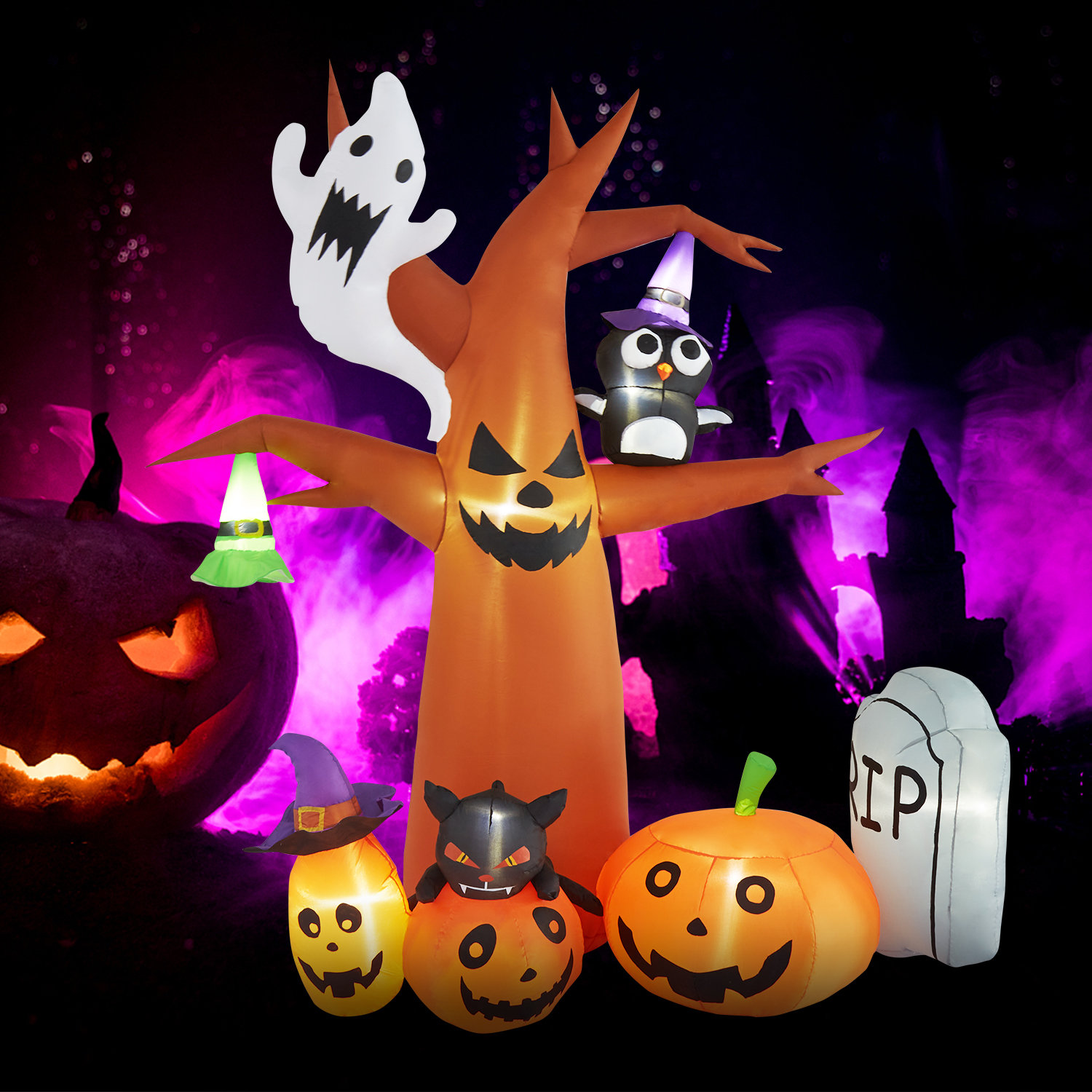Halloween Evil Scary Pumpkin Lamp Prop With LED Holiday Party Decoration Halloween Evil Scary Pumpkin Lamp Prop With LED Holiday Party Decoration