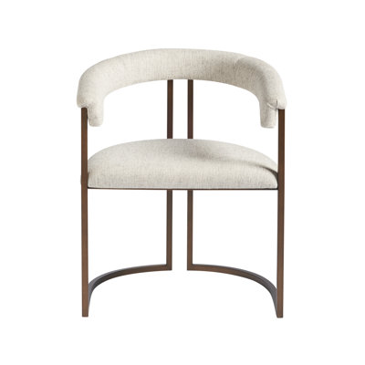 Hugo Metal Wingback Arm Chair in White by Joss and Main