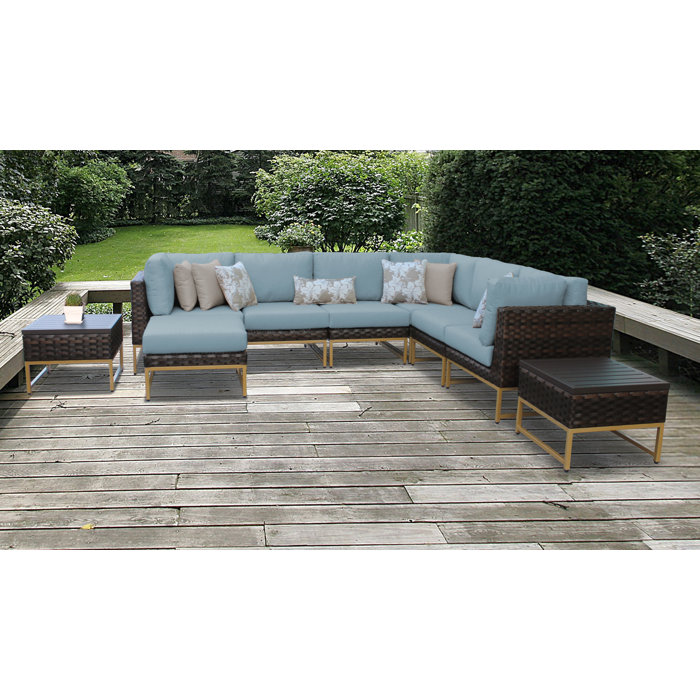 Joss and Main Nauvoo Wicker/Rattan Seating Group with Cushions