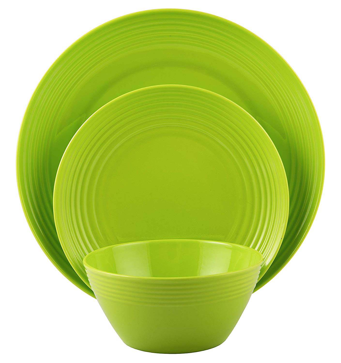 lime green dinner plates