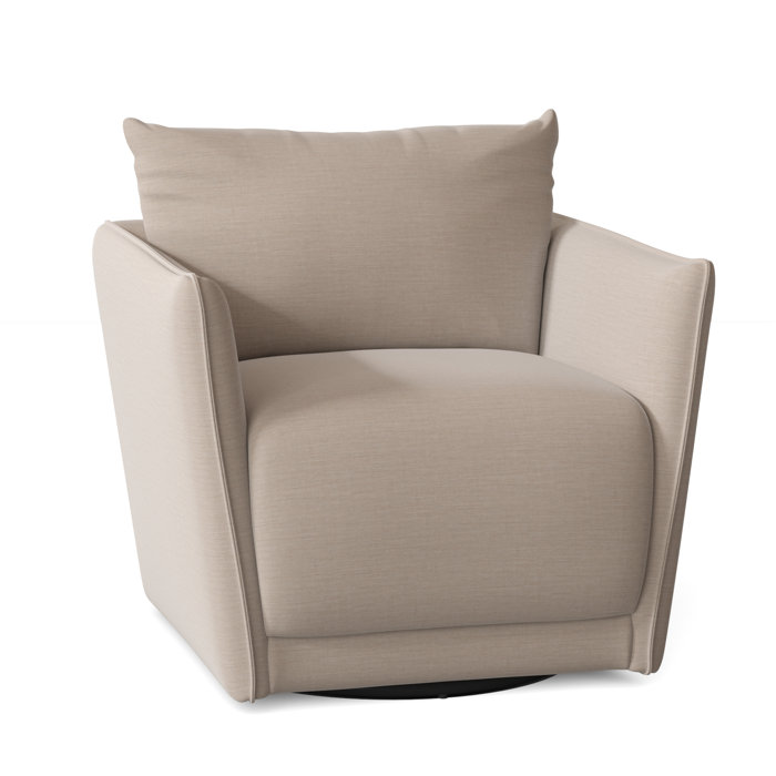 Joss and Main Gertrude 34" Wide Polyester Swivel Armchair