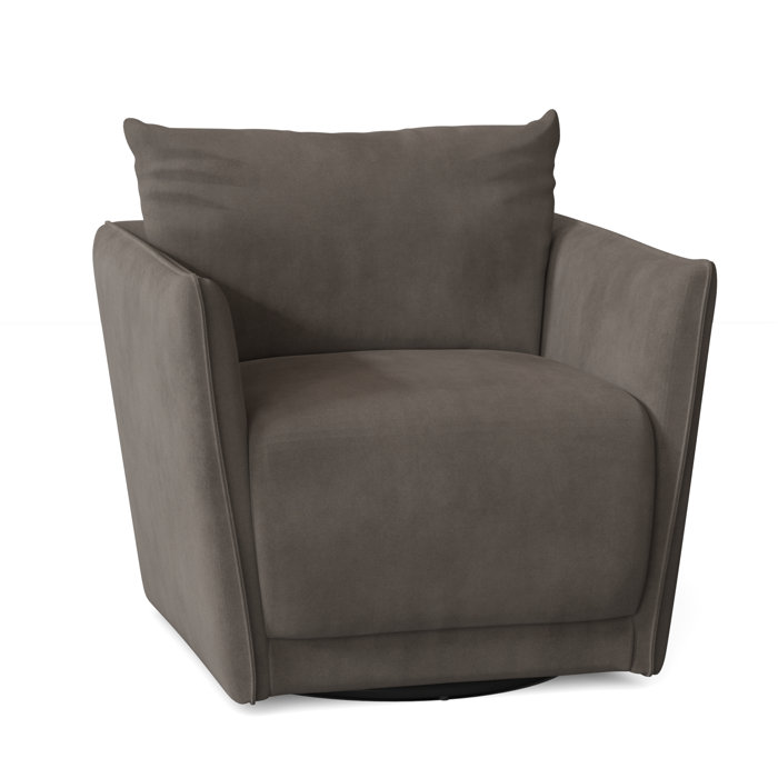 Joss and Main Gertrude 34" Wide Polyester Swivel Armchair