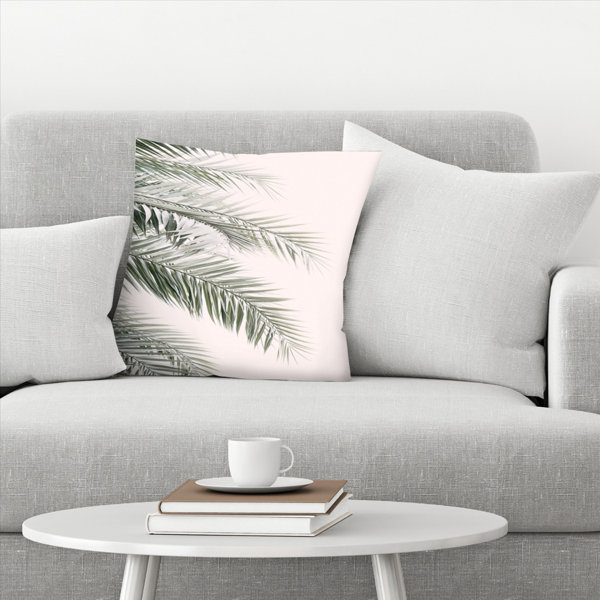 palm leaf throw pillow