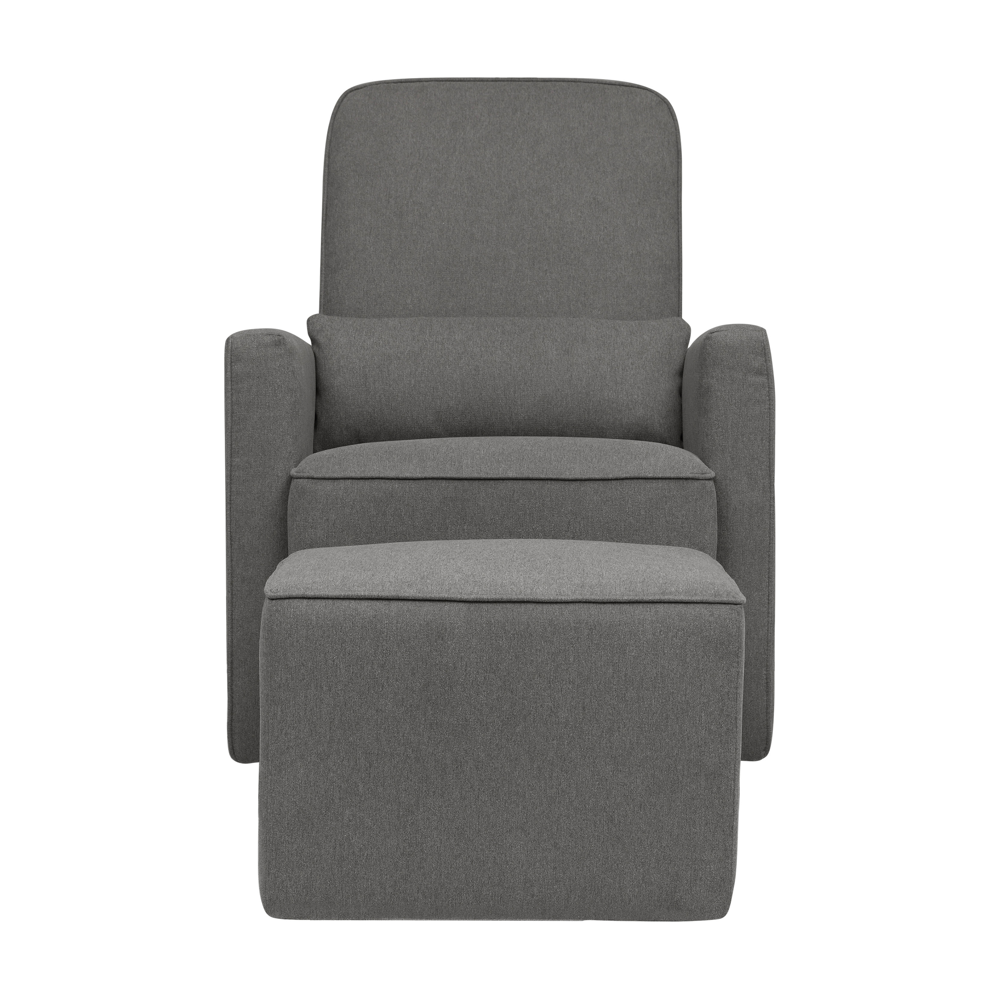 gray glider with ottoman