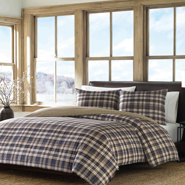 blue plaid twin comforter