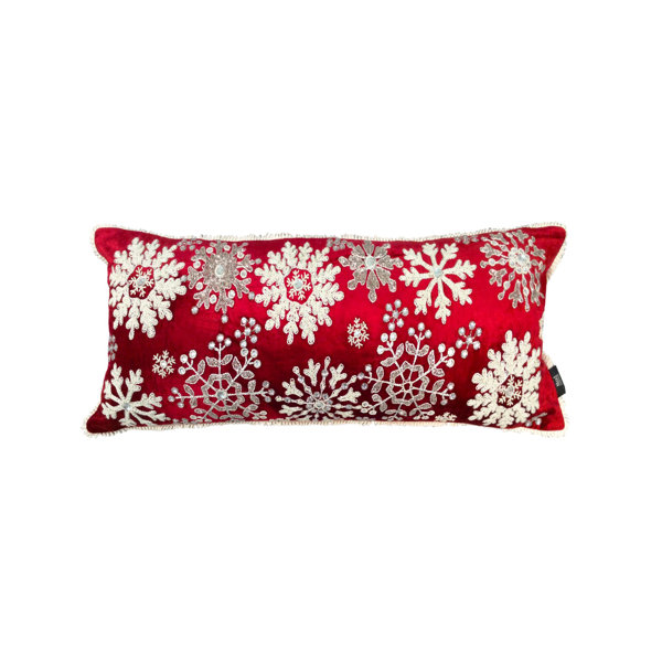 beaded snowflake pillow