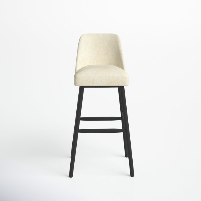 Joss and Main Fletcher Mid-Century Modern Stool in Milsap Canvas
