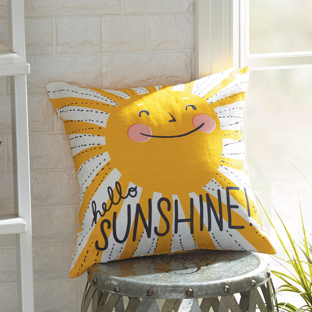 hello sunshine pillow