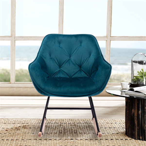 teal glider rocker