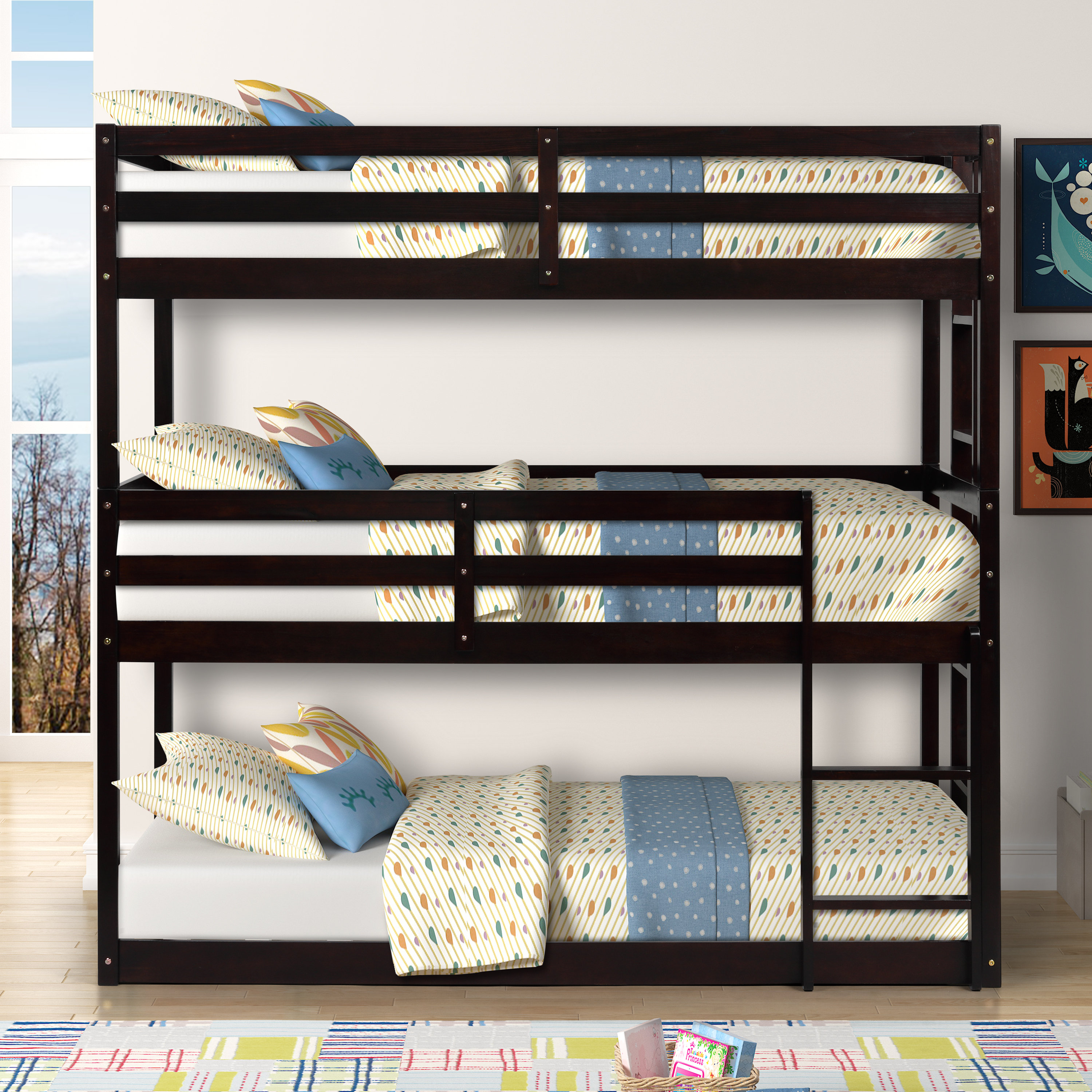 three story bunk bed