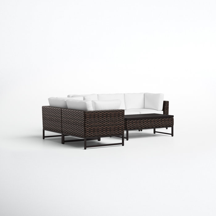 Joss and Main Nauvoo 6 Piece Rattan Sectional Seating Group