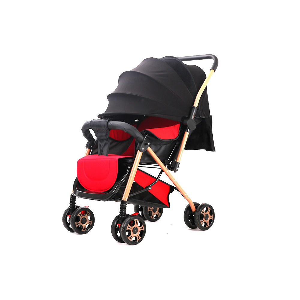 lightweight stroller with large storage basket