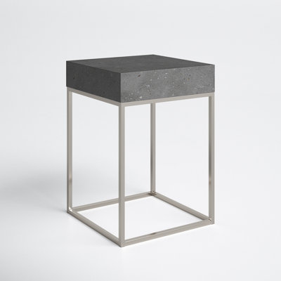 Agathe Concrete Frame End Table by Joss and Main